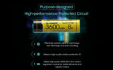 Accumulateur li-Ion Nitecore NL1836HP 18650 3600mAh 3.6V - 8A Décharge max - Protégé - Neuf