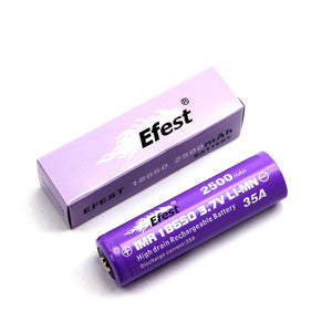 Accumulateur Li-Ion Efest IMR 18650 2500mAh 3.7V - 8C Décharge max - Neuf