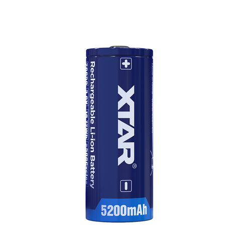 Accumulateur Li-Ion XTAR 26650 5200mAh 3.7V - 7A Décharge max - Protégé -Neuf