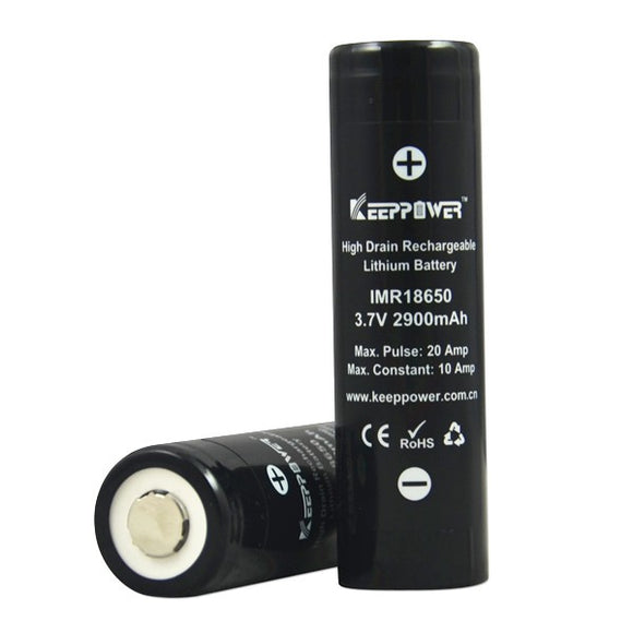 Accumulateur Li-Ion Keeppower IMR18650 18650 2900mAh 3.7V - 3C Décharge max - Neuf