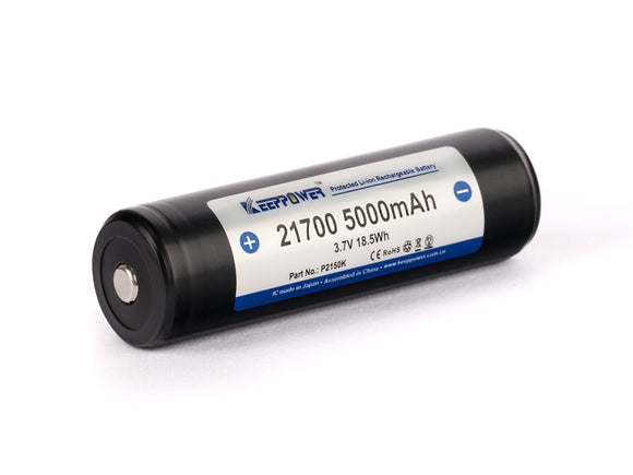 Accumulateur Li-Ion Keeppower P2150K 21700 5000mAh - 10A Décharge max - Neuf