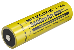 Accumulateur li-Ion Nitecore NL1836 18650 3600mAh 3.6V - 8A Décharge max - Protégé - Neuf