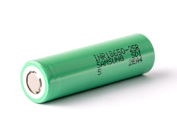 Accumulateur li-Ion Samsung INR18650-25R 2500mAh 3.6V - 8C Décharge max - Neuf