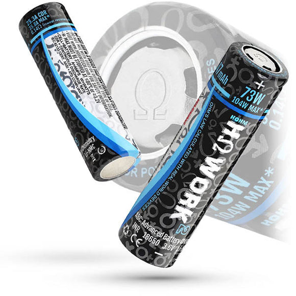 Accumulateur li-Ion HohmTech Work 2 18650 3.6V 2620mAh - 9.7C Décharge max - Neuf
