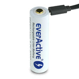 Accumulateur Li-Ion EverActive EVL18650M-3200BOX 18650 3100mAh 3.6V - 2.5C Décharge max - Protégé - micro USB -Neuf