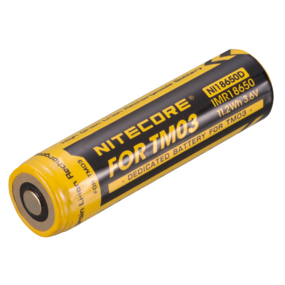 Accumulateur Li-Ion Nitecore TM03 NL18650D 3100mAh 3.6V - 3.3C Décharge max - Protégé - Neuf