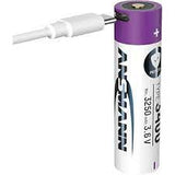 Accumulateur Li-Ion Ansmann ANS 1307-0003 18650 3400mAh 3.6V - 1.5C Décharge max - USB-C - Protégé - Neuf