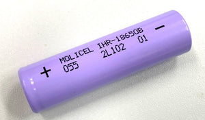 Accumulateur Li-Ion Molicel IHR-18650B 18650 2250mAh 3.6V - 2C Décharge max - Neuf