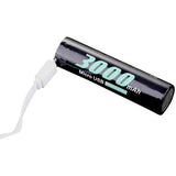 Accumulateur Li-Ion Soshine 18650USB-3.7-3000 18650 3100mAh 3.7 - 1.7C Décharge max - micro USB - Protégé - Neuf