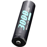 Accumulateur Li-Ion Soshine 18650USB-3.7-3000 18650 3100mAh 3.7 - 1.7C Décharge max - micro USB - Protégé - Neuf