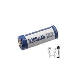 Accumulateur Li-Ion Keeppower P2652U 26650 5200mAh 3.7V - 1.6C Décharge max - Protégé - micro USB - Neuf - Pack de 02