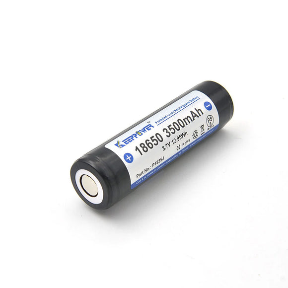 Accumulateur Li-Ion Keeppower 18650 3500mAh 3.7V - 3C Décharge max - Protégé - Neuf