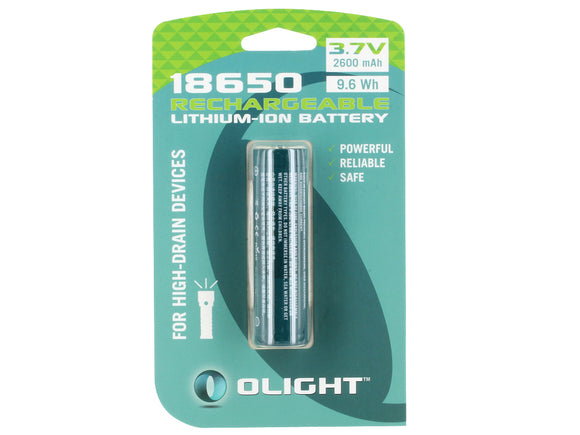 Accumulateur Li-Ion Olight 18650 2600mAh 3.7V - 4.2A Décharge max - Protégé - Neuf