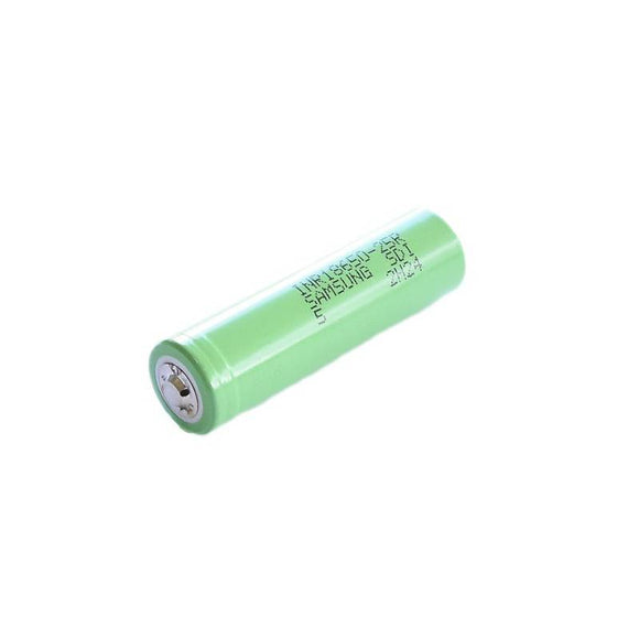 Accumulateur li-Ion Samsung INR18650-25R 2500mAh 3.6 - 8C Décharge max - Button Top - Neuf