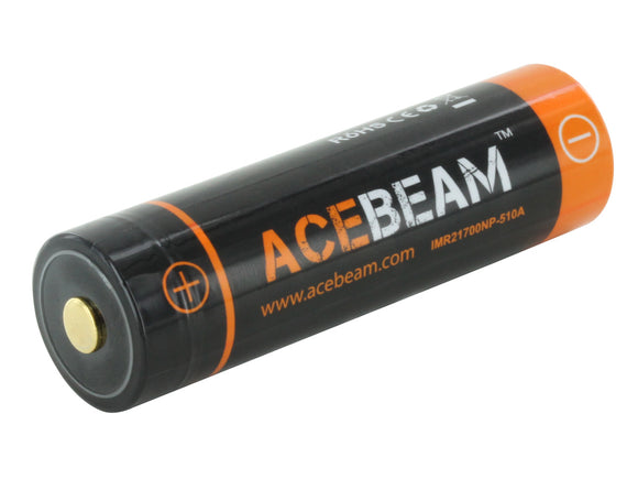 Accumulateur Li-Ion Acebeam IMR21700NP-510A-USB 21700 5100mAh 3.7V - 4C Décharge max - Neuf